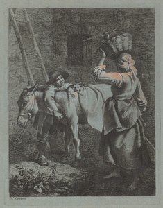 Pastor falando com uma camponesa, 17601764. de Francesco Londonio