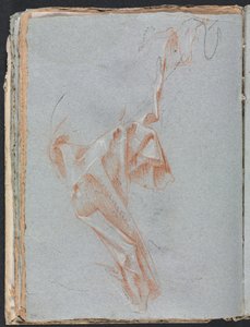 Verona Sketchbook: Drapery study page 38, 1760. de Francesco Lorenzi