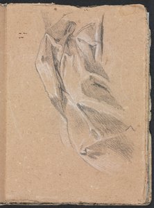 Verona Sketchbook: Drapery study page 43, 1760. de Francesco Lorenzi