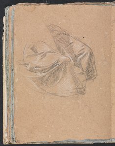 Verona Sketchbook: Drapery study page 50, 1760. de Francesco Lorenzi