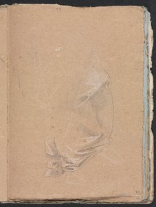Verona Sketchbook: Drapery study page 57, 1760. de Francesco Lorenzi