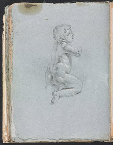 Caderno de desenho de Verona: Putto na página de perfil 64, 1760.