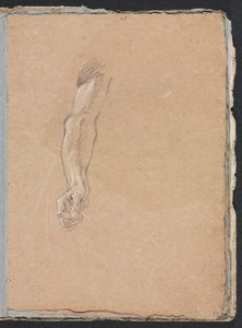 Caderno de desenho de Verona: Braço e mão direita, página 49, 1760. de Francesco Lorenzi