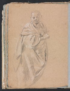 Caderno de desenho de Verona: monge permanente, página 52, 1760. de Francesco Lorenzi