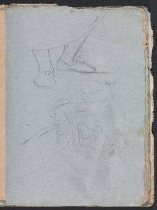 Caderno de desenho de Verona: Estudo dos pés, páginas 53, 1760. de Francesco Lorenzi
