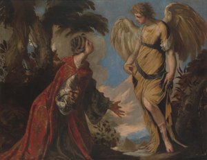 Hagar e o anjo, ca. 1657