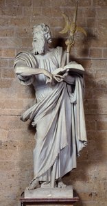São Tadeu, escultura de mármore de Francesco Mochi (1580-1654), Museu das obras da Catedral, Orvieto, Itália de Francesco Mochi