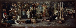Il voto (Festa em homenagem a St Pantaleon 27 de julho em Miglianico em Abruzzo, Itália) - óleo sobre tela