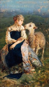 Pastora ou Rapariga com uma Cabra (óleo sobre tela)