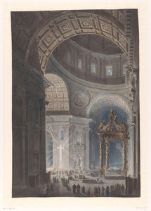 Iluminação da Santa Cruz em São Pedro
Iluminação da Cruz na Basílica de São Pedro de Francesco Piranesi