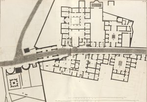 Grande planta da entrada da cidade de Pompéia, e seus edifícios circundantes, de Ant..., 1804.