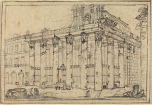 O Templo de Antonino e Faustina de Francesco Piranesi