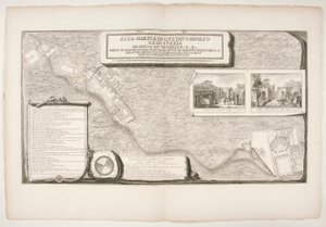 Topografia das fábricas descobertas na cidade? de Pompéia de Francesco Piranesi
