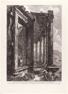 Vista da Porta e Peristilo do Templo de Vesta de Francesco Piranesi