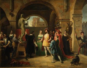 Francisco I no estúdio de Benvenuto Cellini, 1837
