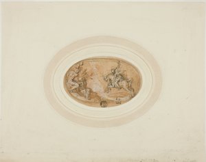 Marcus Curtius Saltando para o Abismo de Francesco Salviati