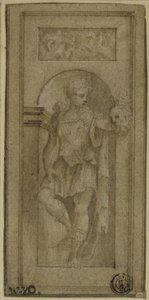 Nicho da estátua de David com a cabeça de Golias de Francesco Salviati