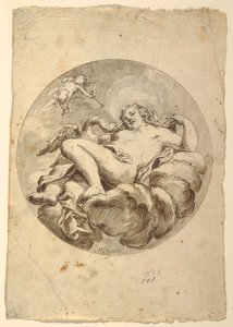 Projeto para um afresco no teto: Leda e o cisne