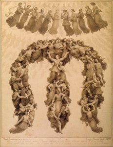 Ilustração da Divina Comédia de Dante Alighieri Paradiso canto XVIII de Francesco Scaramuzza