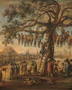"As Misérias da Guerra: os Enforcados" de Francesco Simonini, detalhe