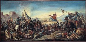 Guerra Vêneto-Austro-Otomana (Terceira Guerra Austro-Otomana ou Sétima Guerra Veno-Otomana) "Batalha entre Venicianos e Turcos em Corfu, Grécia