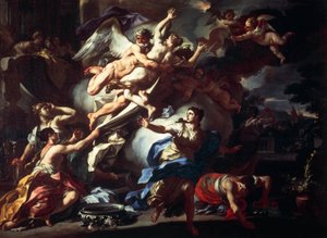 Boreas violando Orythia , de Francesco Solimena (1657-1747), óleo sobre tela, 99x135 cm. de Francesco Solimena