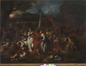 David Derrotador dos amalequitas, 1720-21 de Francesco Solimena