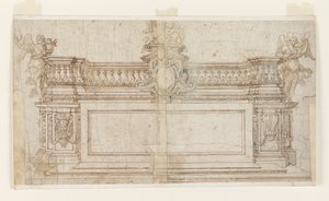 Elevação de um altar com sugestões alternativas de Francesco Solimena