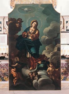 Imaculada Conceição, pintura sobre tela atribuída a Francesco Solimena (1657-1747), Catedral de San Pardo, Larino, Molise, Itália de Francesco Solimena