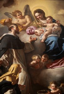 A Virgem do Rosário com os Santos Domingos e Catarina de Francesco Solimena