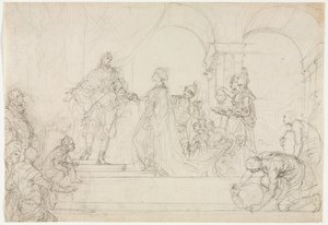 Encontro de Salomão e Rainha de Sabá. de Francesco Solimena
