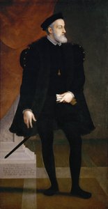 Retrato do Imperador Carlos V (1500-1558) - Francesco Terzio (Terzi) (c. 1523-1591). Óleo sobre tela, c. 1550. Dimensão : 204x108 cm. Museu de História de Arte, Vienne de Francesco Terzio