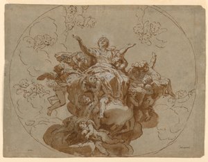 Projeto para um teto com a Ascensão da Virgem de Francesco Trevisani