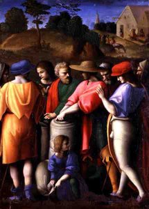 A Busca da Taça Roubada, de "As Histórias de Giuseppe Ebreo" (tempera no painel)