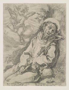 São Francisco Consolado por um Anjo Musical de Francesco Vanni