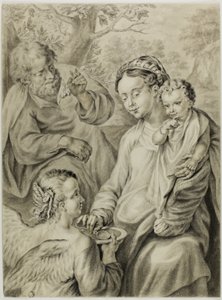 O Repouso na Fuga para o Egito, conhecido como Madonna della Pappa de Francesco Vanni