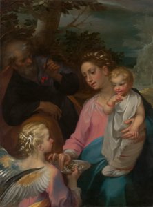 O descanso na fuga para o Egito, conhecido como Madonna della Pappa