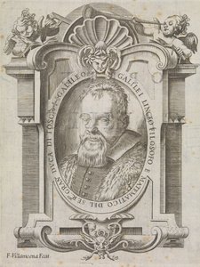 Galileu Galilei (1564-1642), c.1656 (gravura) de Francesco Villamena