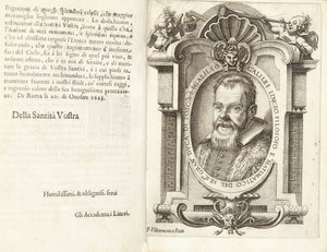 Retrato de Galileu Galilei, 1623 de Francesco Villamena