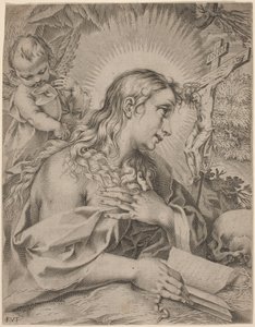 A Madalena Penitente de Francesco Villamena after Francesco Vanni