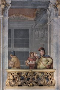 O Salão de Entrada ou Foyer (fresco) de Francesco and Zugno Francesco Battaglioli