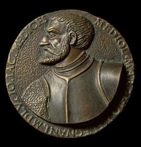 Busto de Gian Giacomo de Medici dit il Medeghino (1497-1556), Medalha Condottiero italiana feita por Francesco da Sangallo dit il Margotta (1494-1576) Florença, Museo Nazionale del Bargello de Francesco da Sangallo