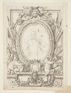 Design para um painel com retrato de um nobre de Francesco de Mura