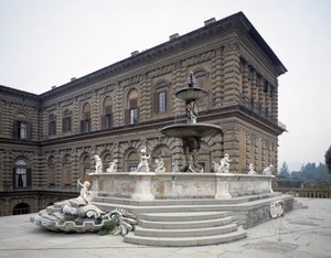 Vista da fonte da alcachofra de Francesco del Tadda