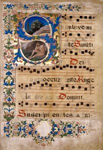 Recorte de um livro de coro de Francesco di Antonio del Chierico