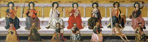 ""as sete virtudes"" (Prudência, Justiça, fé, caridade, esperança, força, temperança) Pintura de Francesco di Stefano Pesellino (1422-1457) cerca de 1450 Museu de Arte de Birmingham, Birmingham, Alabama Estados Unidos ©DeAgostini/Leemage