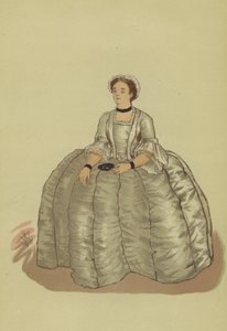 O traje feminino do reinado de Jorge II de Francis (after) Hayman