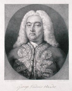 George Frederick Handel (1685-1759) gravada por Frederick Christian Lewis I (1779-1856) 1828 (gravura) de Francis (after) Kyte