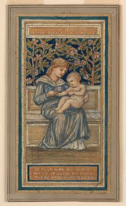 Projeto para Vitral em Memória de Christina Trask de Francis Augustus Lathrop