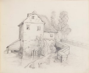 Casa do moinho por um córrego de Francis Augustus Lathrop